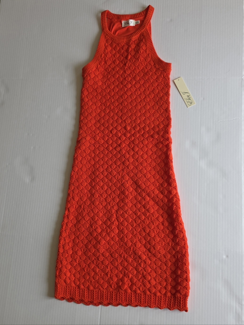 Eliza J Red Knit Midi Dress - Picture 2 of 7